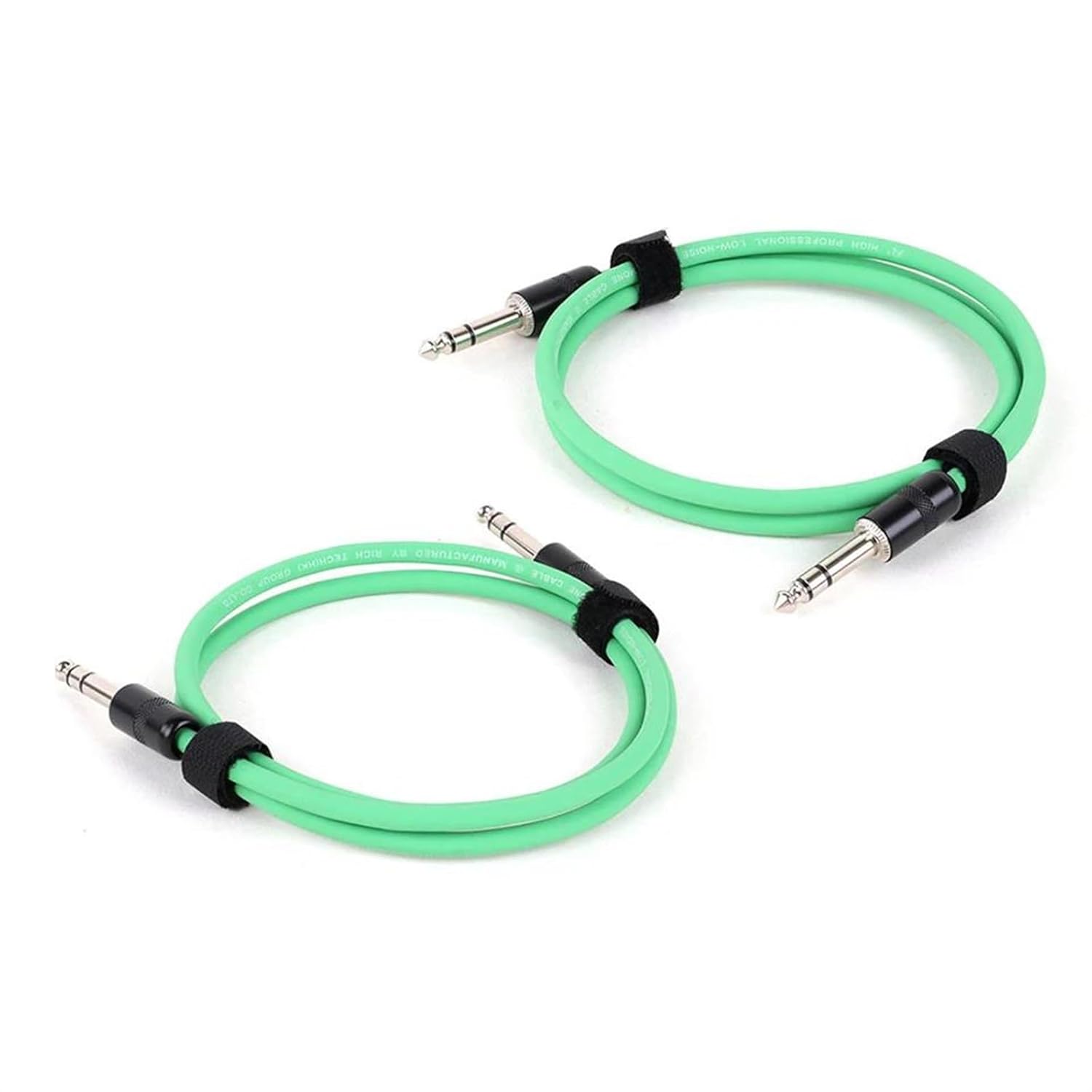 Guitar Audio Cable 1/4 Inch Straight Instrument Cable Stereo Professional Colorful Cable For Guitar Bass Amplifier Keyboard(Green,15m)