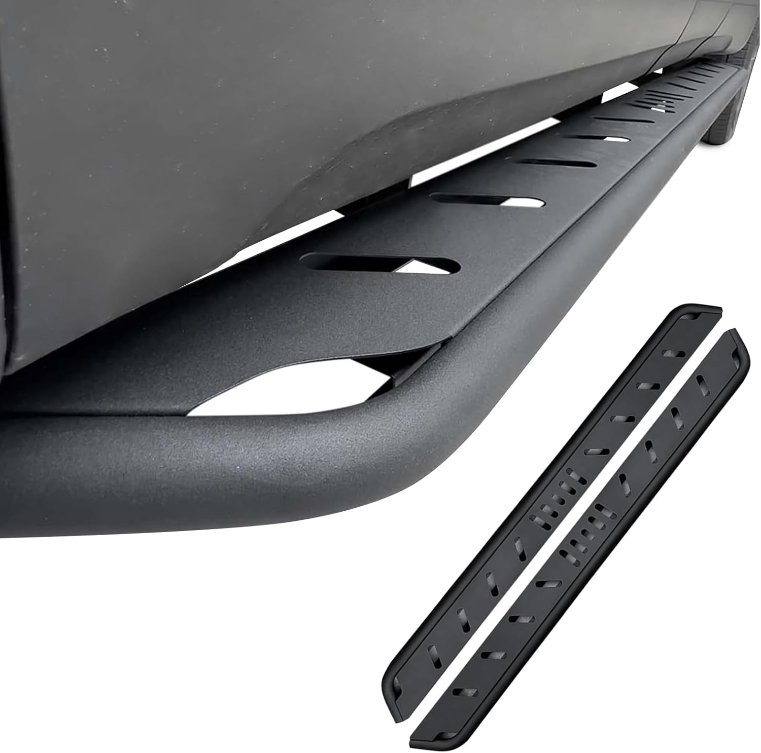 2Pcs Running Boards for R1T Door Side Steps Compatible with Rivian R1T 2025 Nerf Bars Pedal for Rivian Exterior Accessories