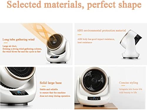 The New Heating and Cooling Fan,Household Small Shake Head Heater,Desktop Office Portable Desk Fan, 2 in 1 Fan Combo,with Remote, 3 Speeds, 2 Modes, 12H Timer Air Circulator Fan