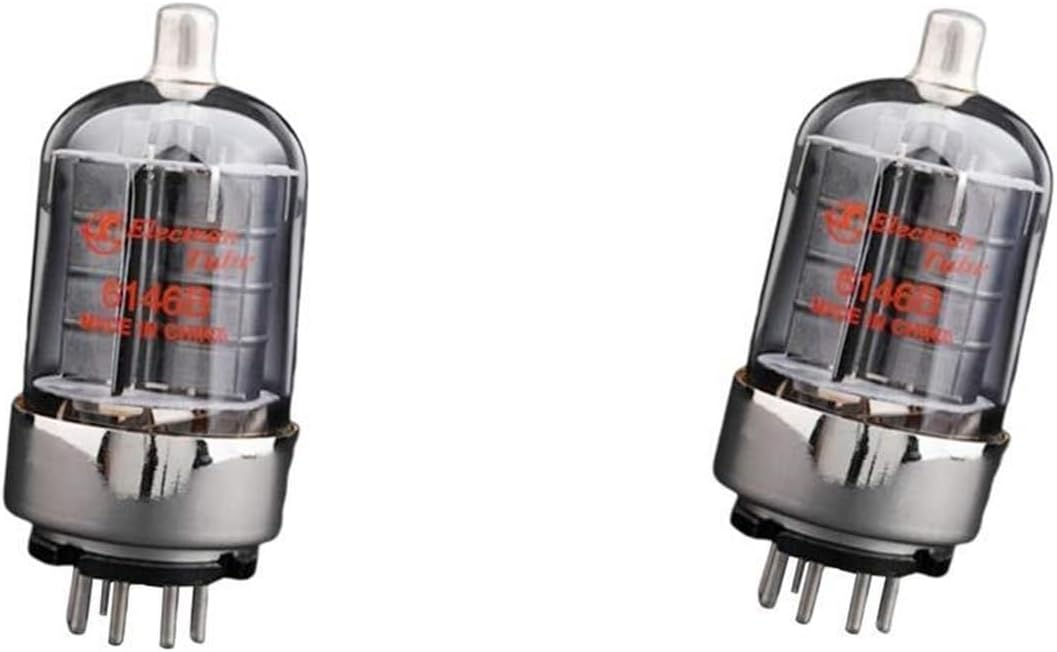 6146B Vacuum Tube Set (2 Pack) - Low Noise High Power for Guitar Amplifiers & HiFi Systems, Durable Metal Construction