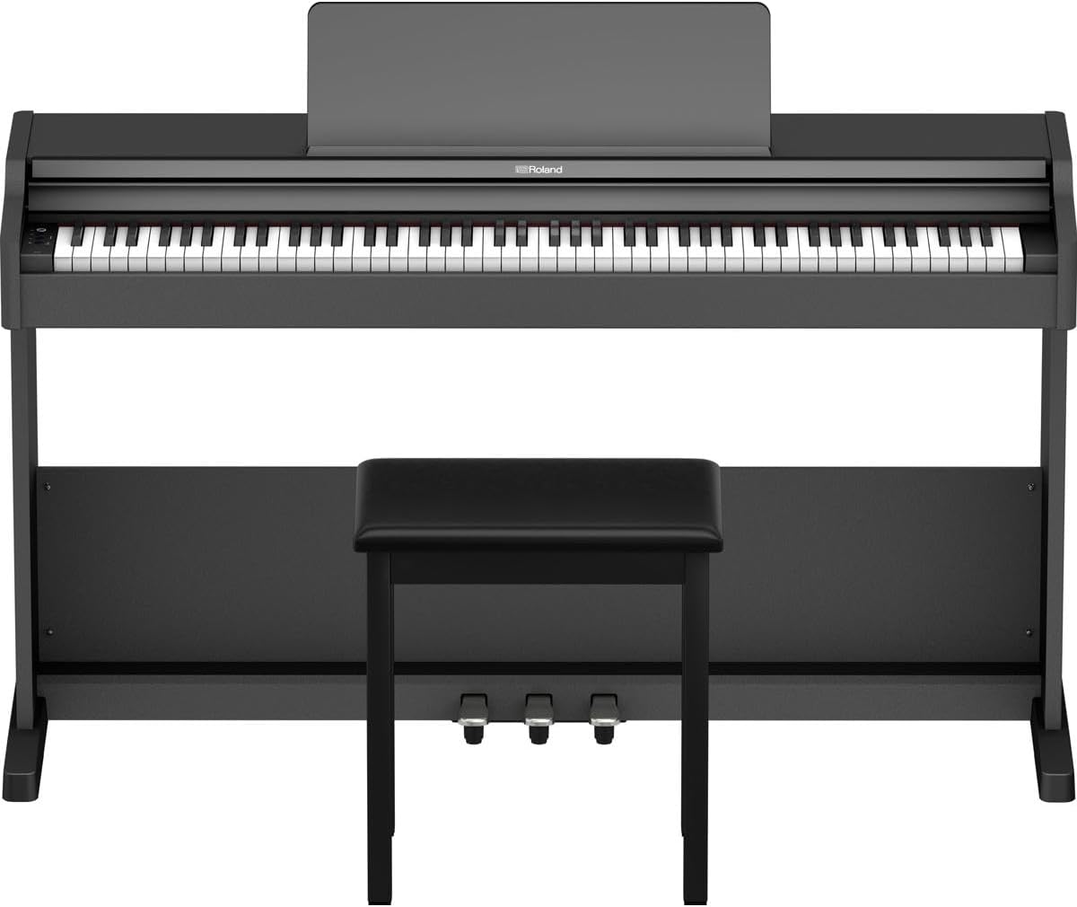 Roland RP107 Digital Piano | Compact and Affordable Home Piano with Traditional Upright Styling | Perfect for Beginners | Class-Leading Sound and Playability | Onboard Bluetooth® & More