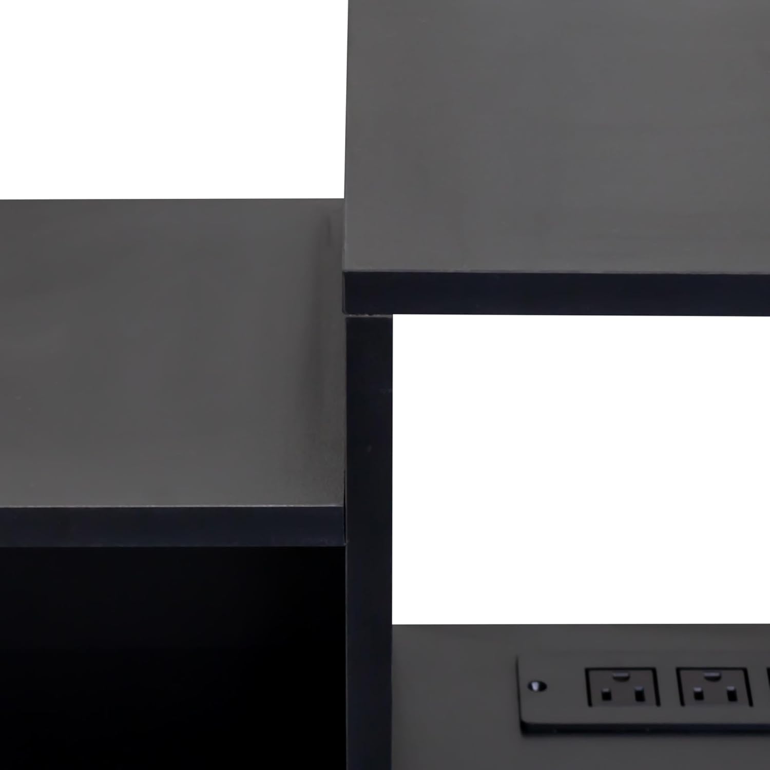 5.35in Wall Mounted Floating TV Stand with 20 Color LEDs and Charging Station TV Stand for Living Room Decor, Office,Easy Assembly