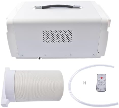 110V Portable Air Conditioner Portable AC Unit 650W Cooling for Tent Camping RV Truck Van Life Home, White Mustrod