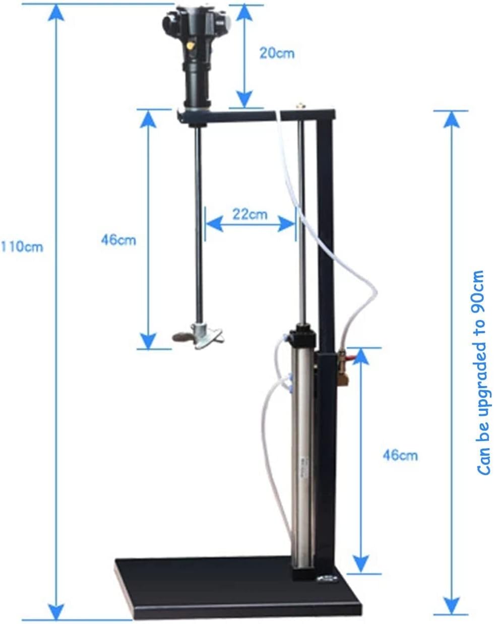 Pneumatic Mixer, 5 Gallon/20L Automatic Lift Paint Stirrer, Desktop Vertical Air Mixer, Ink Mixing Machine for Mixing Feed, Plaster, Paint