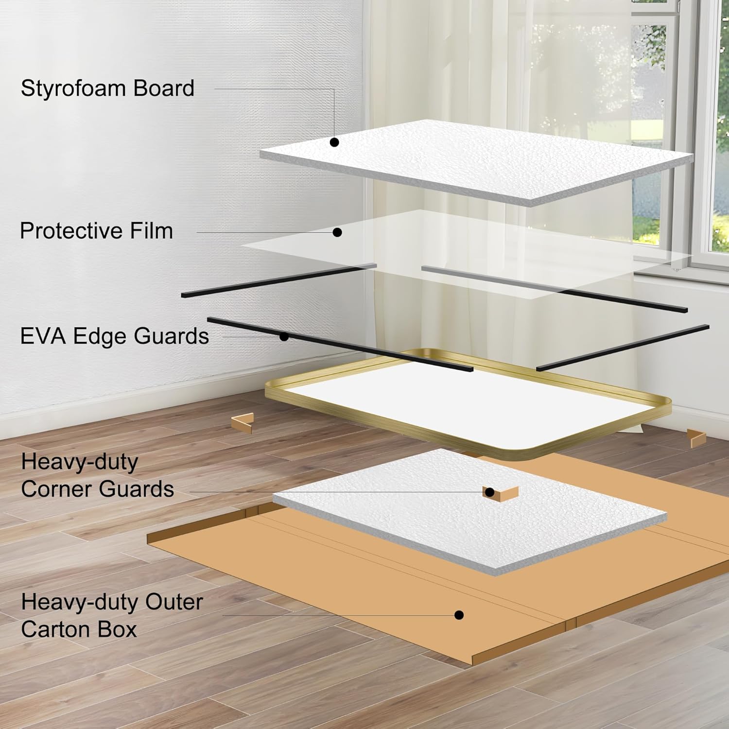 CIRCUMI Gold Bathroom Mirror, 36