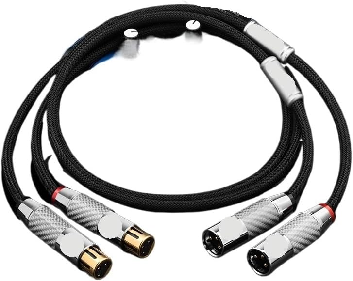 Balanced XLR Cable Hi-end OCC Core HiFi Audio Cable for Microphone Sound Gold Plated Plug Amplifiers 2XLR Cord(One Piece XLR Cable,1.5m)