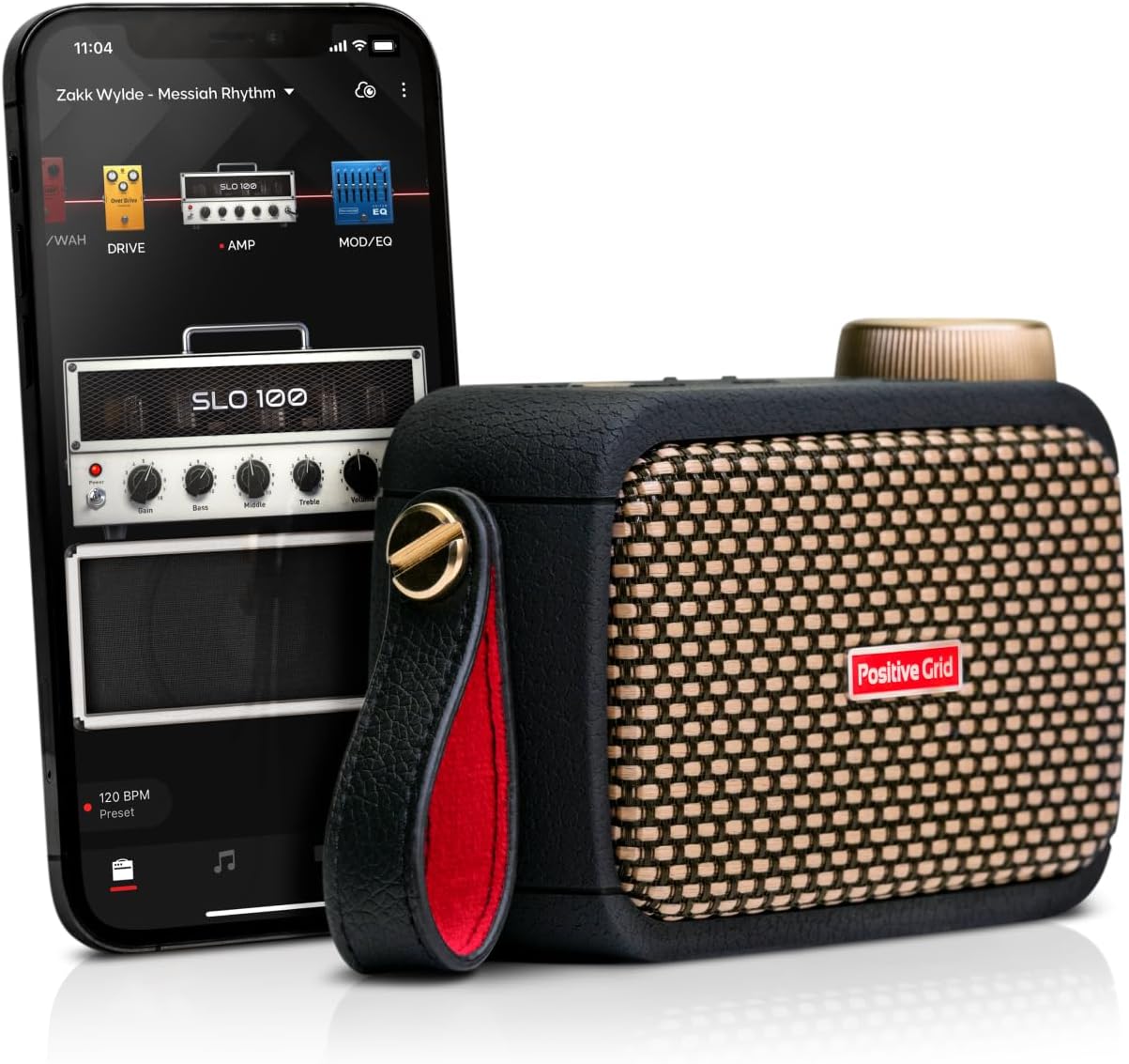 Positive Grid Spark GO + Spark Link Bundle – 5W Ultra-Portable Smart Guitar Amp & Bluetooth Speaker with Smart App for Electric Guitar, Acoustic or Bass
