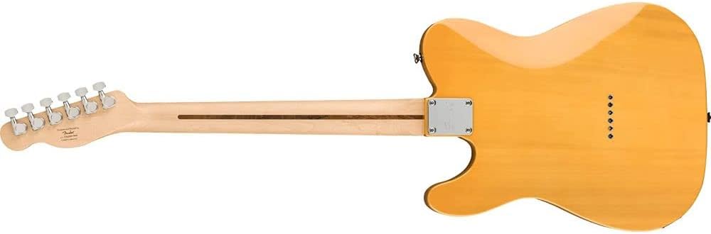 Squier by Fender Affinity Series Telecaster, Maple fingerboard (Butterscotch Blonde) Bundle with Fender 10ft Cable (Straight/Straight), Guitar 12-Pack Picks, and 2