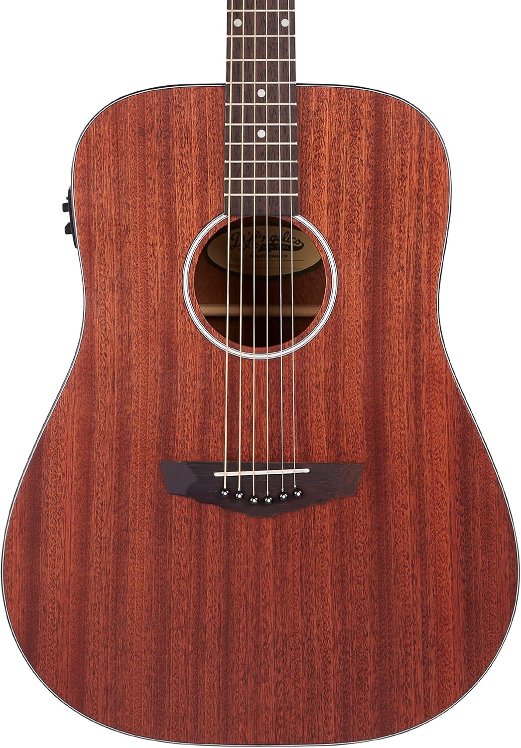 D'Angelico 6 String Acoustic-Electric Guitar, Right, Natural (DAPLSD300MAHCP)