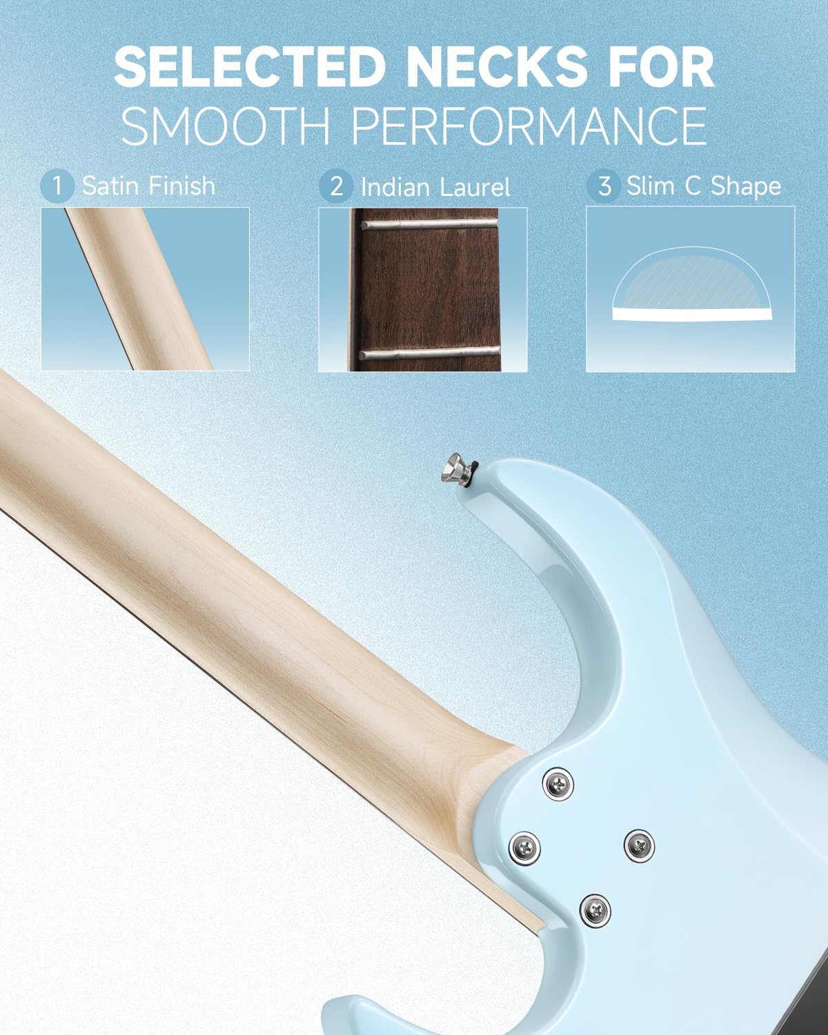 Donner DMT-66 39 Inch Full Size Electric Guitar for Beginner Starter Kit with Bag, Gradient Blue and Mini Electric Amp