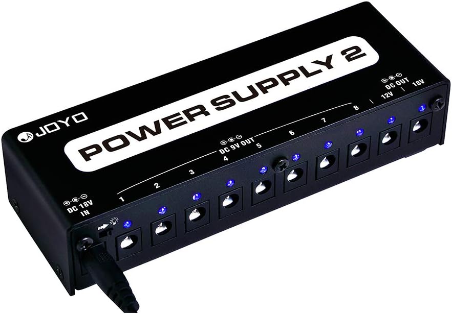 JOYO R-15 Dual Channel Preamp Cabinet Simulation Effect Pedal Bundle with JP-02 DC 9V 18V Power Supply