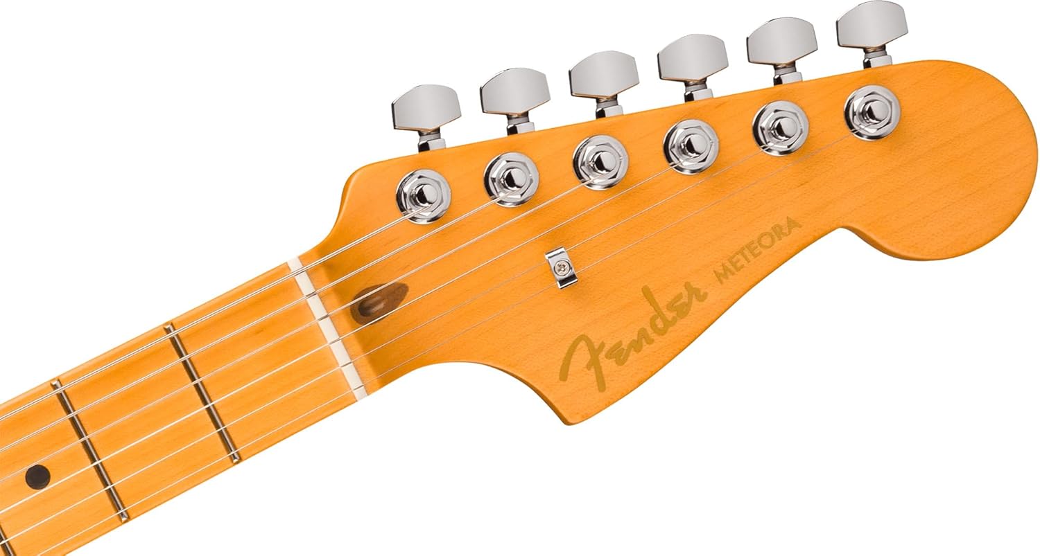 Fender American Ultra II Meteora - Avalanche Bundle with Case, Strap, Cable, Hat, and Guitar Cleaning Kit