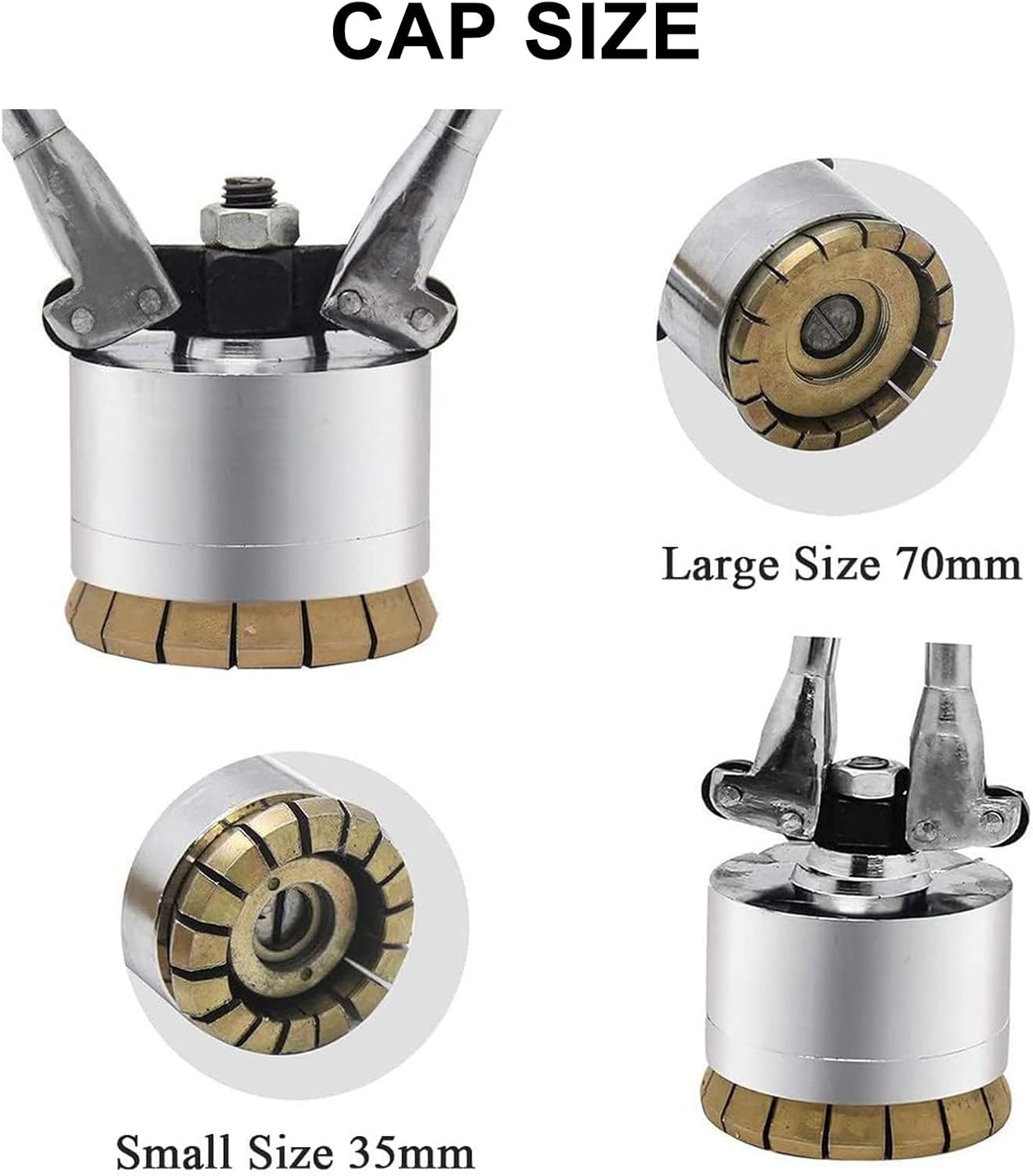 Manual Cap Seal Crimping Tool for 35/70mm Oil Drums - Heavy-Duty Iron Barrel Sealing Machine, Durable Drum Crimper Sealer for Efficient Oil Storage