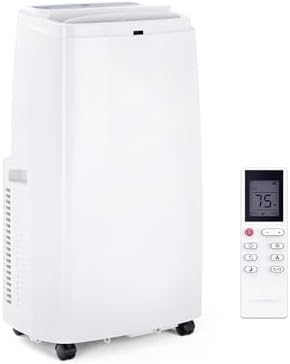 HOMGX 9000 BTU Portable Air Conditioner, 3 in 1 Air Cooler with Dehumidifier, AC Cooling Unit with Remote Control, Quiet Operation, Cools 350 Sq. Ft, 3 Fan Speeds, 24H Timer, Sleep Mode