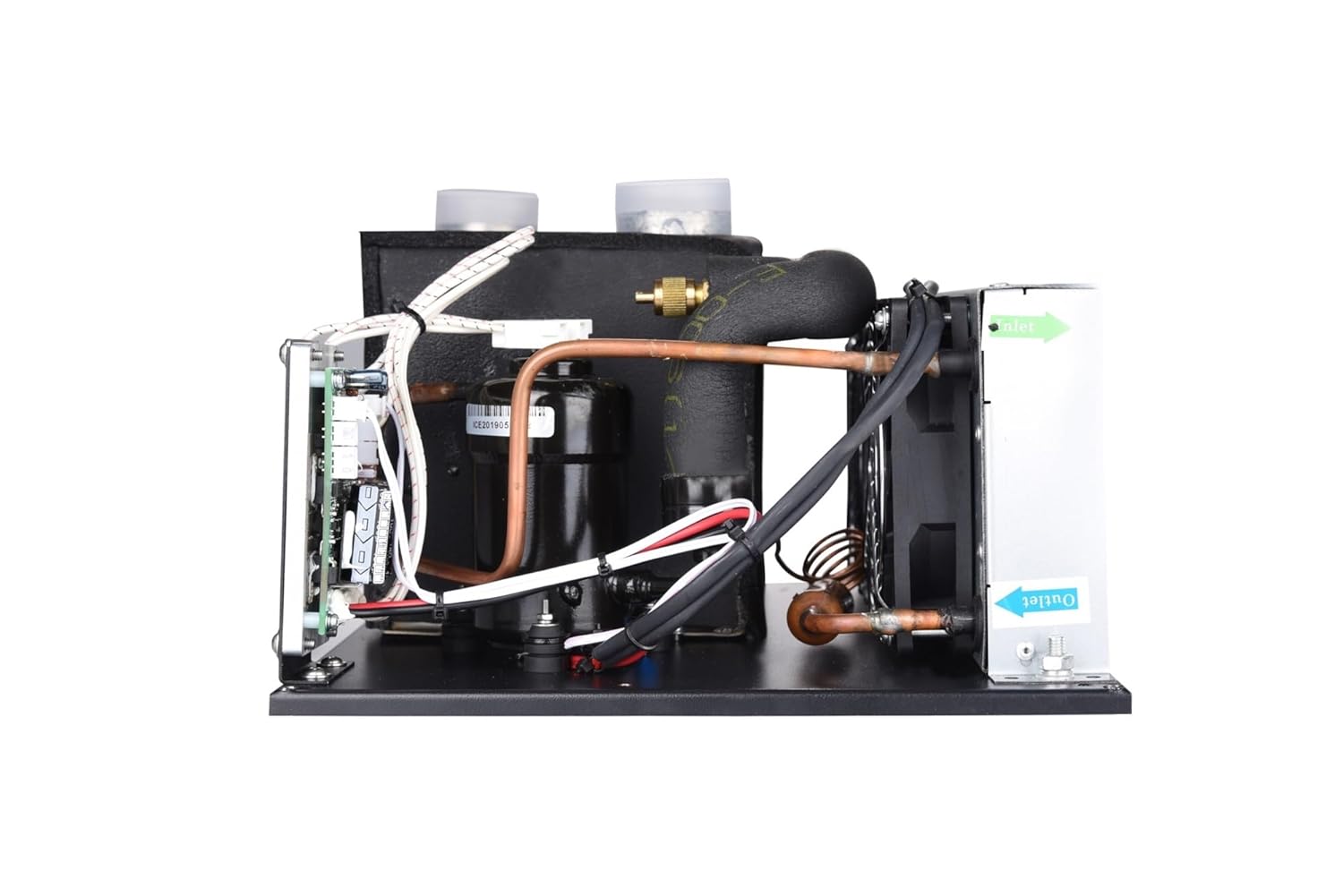 Air Conditioner, Mini DC air Conditioner, 450W Cooling, Suitable for Small Space, Electric Vehicle, car, Cabin, 12V/24V/48V, Low Vibration, Compact Design(Micro DC Aircon DV1930E-AC (48V))