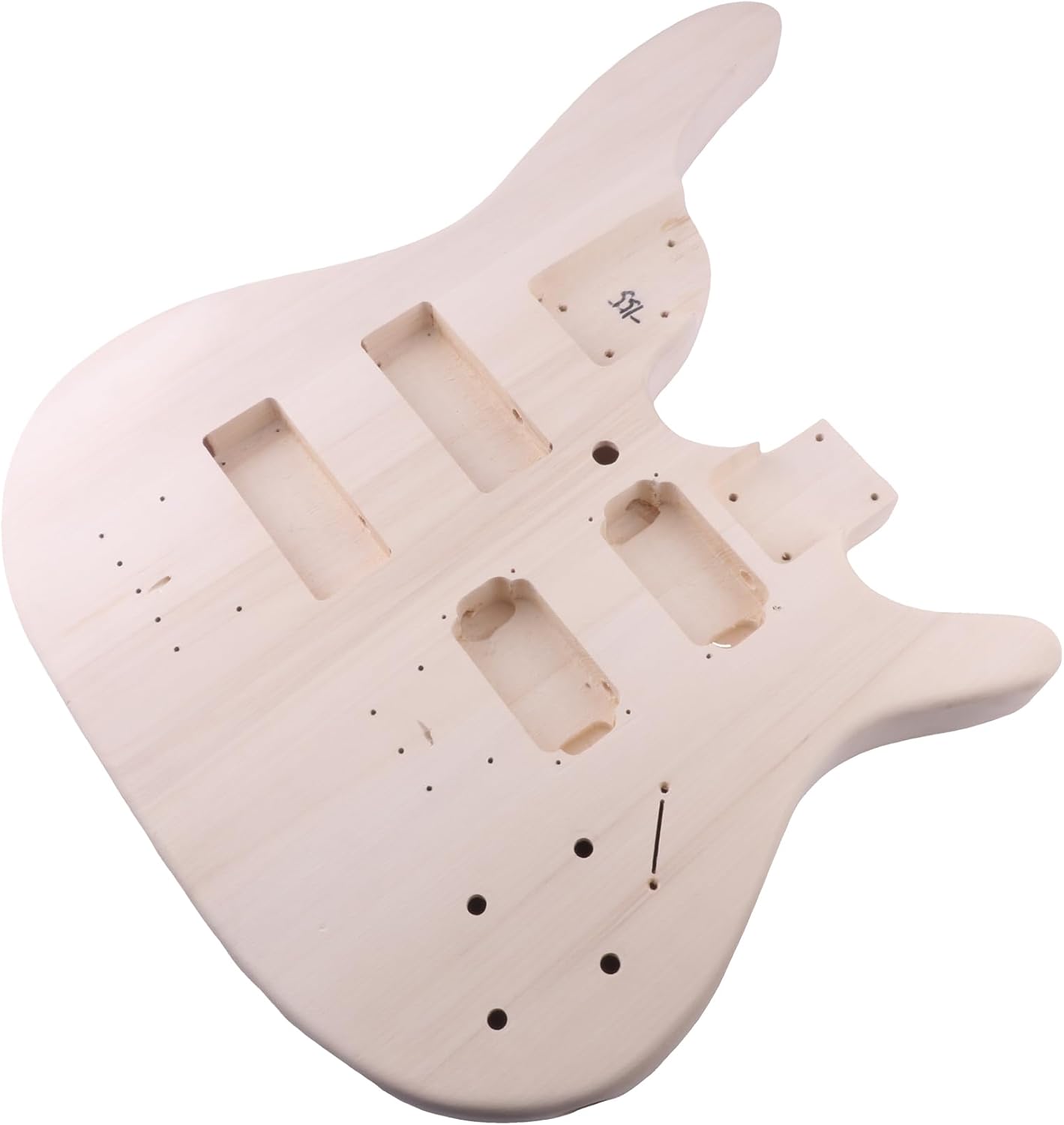 Double Neck DIY Electric Guitar and Bass Kit 6 String and 4 String Guitar Kit with Basswood Body Hard Maple Neck Engineered Fretboard Chrome Hardware Build Your Own Bass and Guitar.