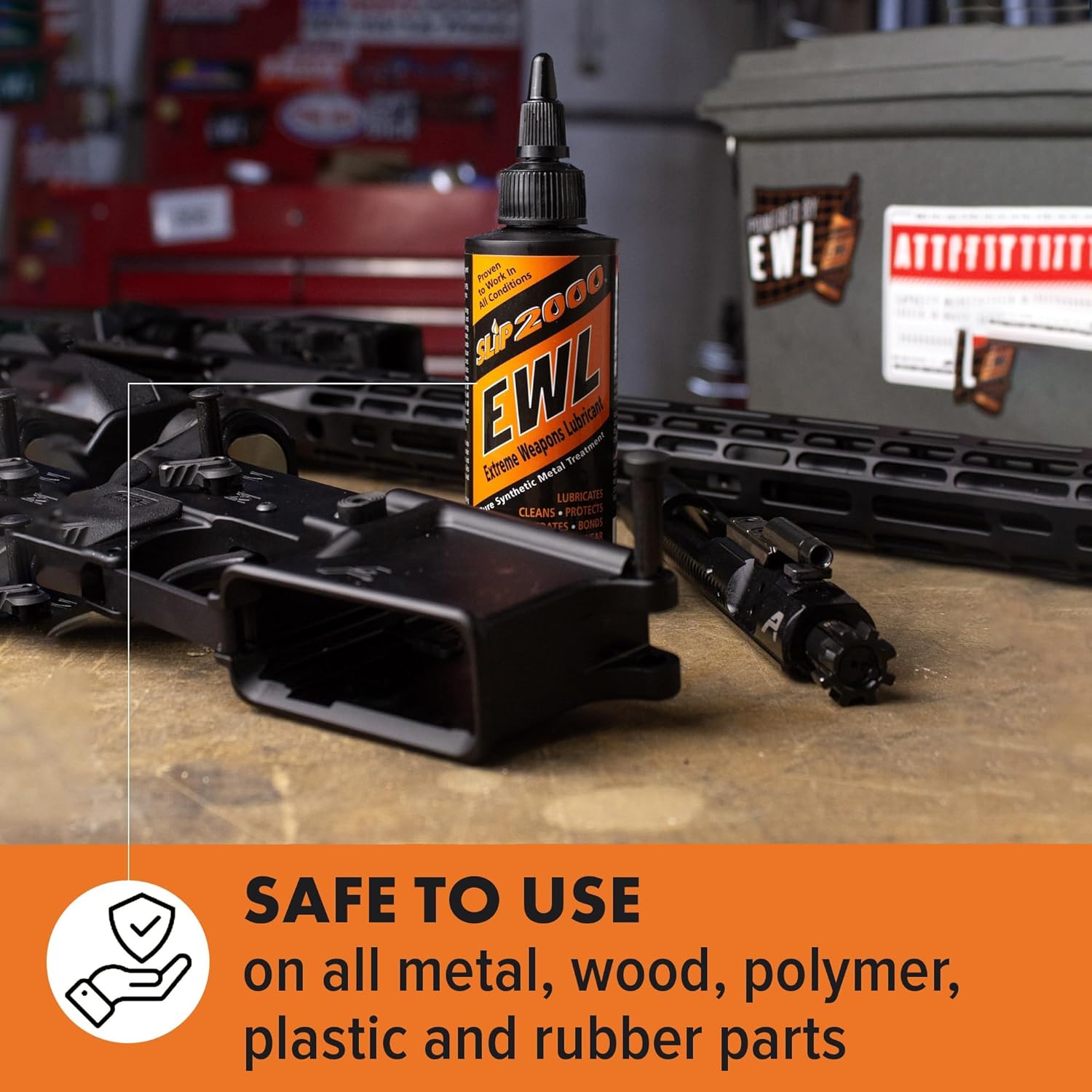 SLIP 2000 EWL CLP Gun Lube - Extreme Weapons Lubricant Synthetic Gun CLP Cleaner Chain Guns Machine Gun Cleaner Protectant Coating Gun Treatment Gun Accessories Reduce Friction - 16oz. Trigger Spray