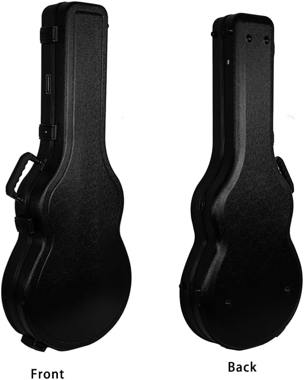 Crossrock Scratch-resistant Hardshell Case for 335 Style 6 Strings Semi-Hollow Electric Guitars, with TSA Lock, Interior Compartment -Black (CRA980SABK)