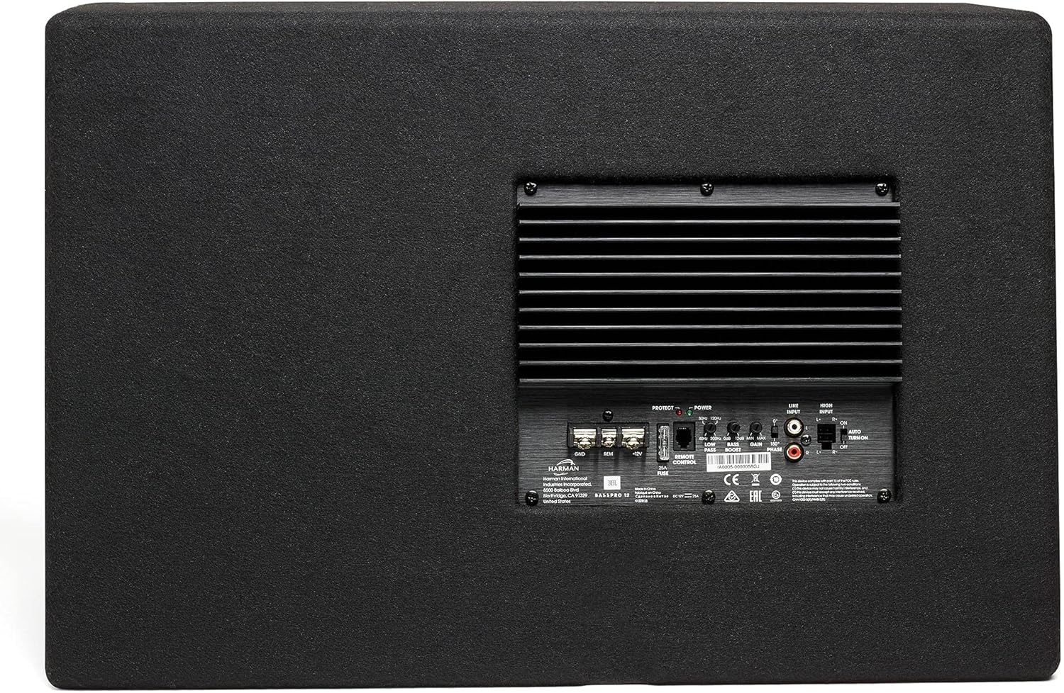 JBL SUBBP12AM - 12” amplified 12” Subwoofer with Sub Level Control, Black