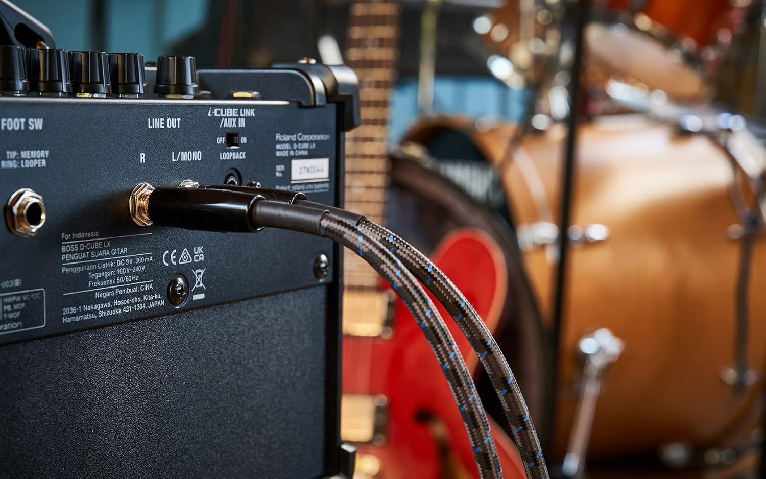 Boss Dual Cube LX 2 x 4-inch 10-watt Portable Guitar Combo Amplifier Bundle with Gearlux Instrument Cable and Picks