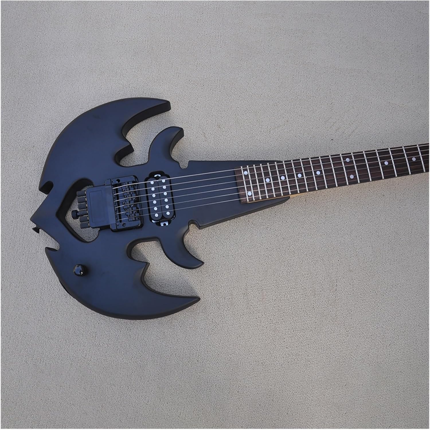 Black Matte 6 Strings Unusual Headless Electric Guitar with Rosewood Fretboard 24 Frets Professional Headless Guitar