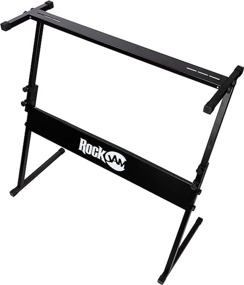 RockJam RJ761 61 Key Keyboard Piano with Keyboard Bench, Digital Piano Stool, Sustain Pedal, Headphones & Lessons