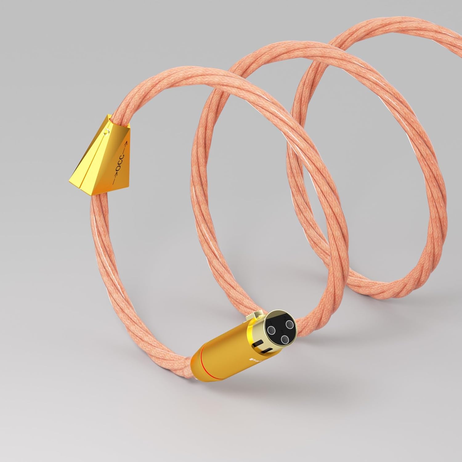 Preffair X461 5N OCC Copper Balanced Cables with 3 Pins XLR Female to Male Connectors 15AWG/4 x 1.5mm2, 1 Pair for Audiophile Turntable, AMP, DAC (X461XR1819G, 1M/3.3FT)