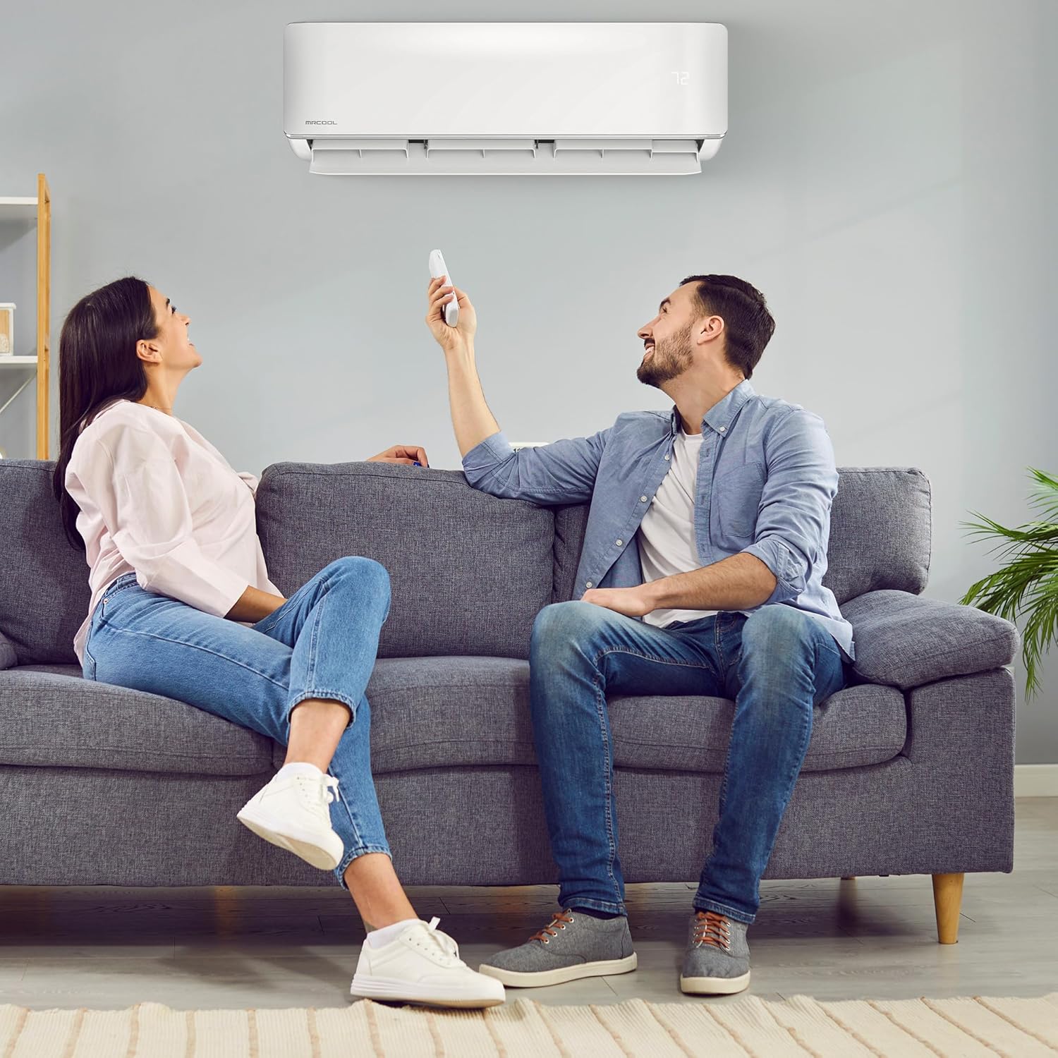 MRCOOL 9000 BTU 115V Ductless Inverter Mini Split Air Conditioner & Heat Pump System, 4th Gen Advantage Series - Wall-Mounted AC Unit w/Heating and Cooling for Home, Office & Commercial Space