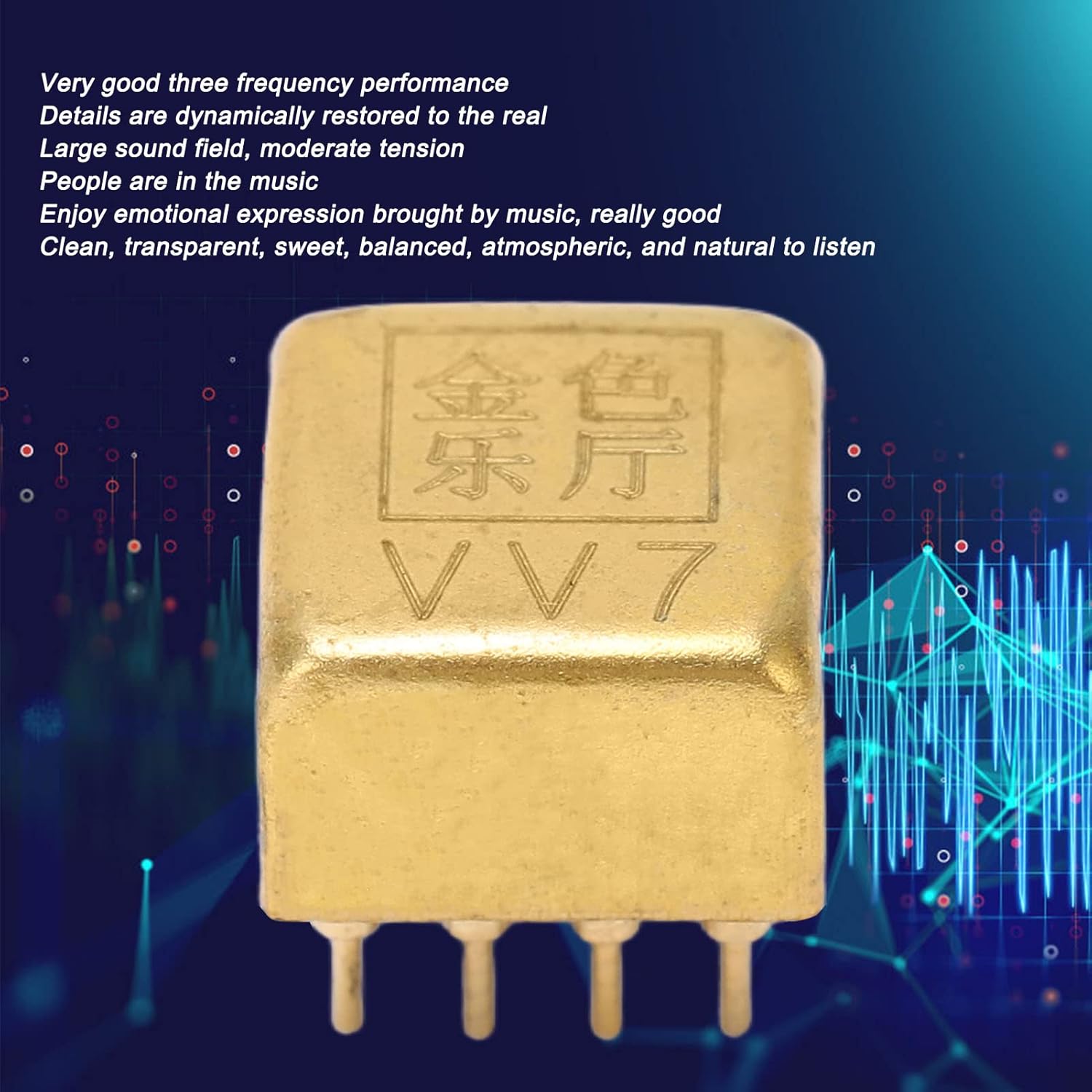 VV7 Single Op Amp Audio HiFi Independent Amplifier Module, High Performance Stable Structure, Transparent Sound Quality, Large Sound Field, Low Distortion for Home Audio Syst