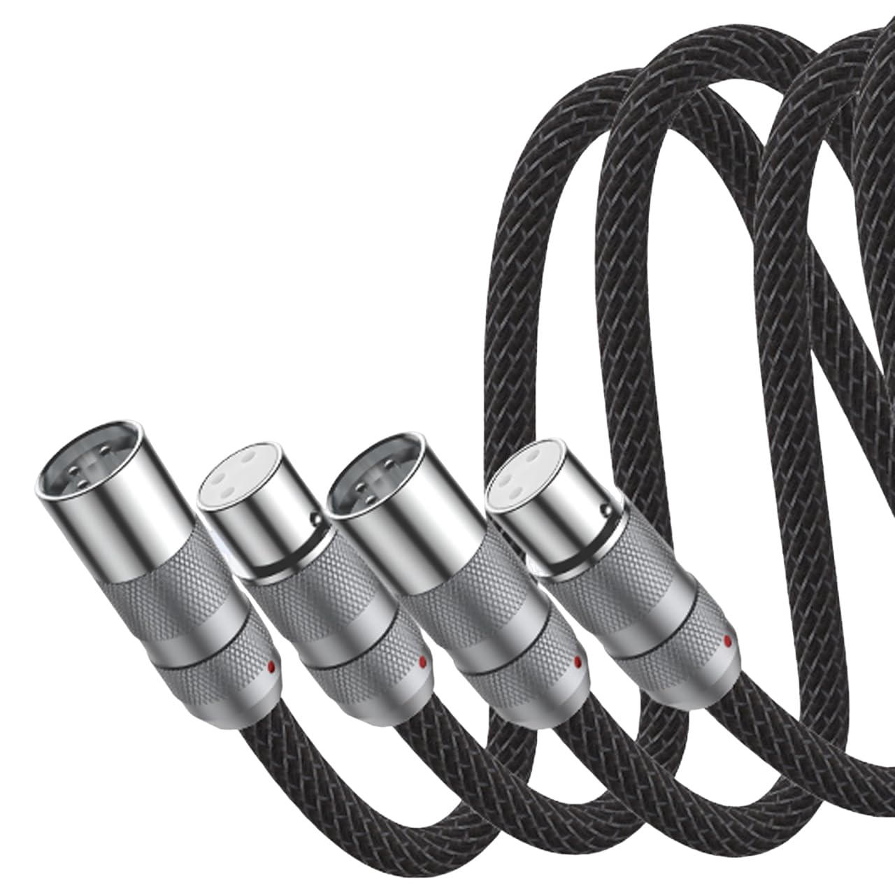 Viborg Hi-end XLR Cable Male to Female 4.9FT 4 Core Pure Copper Hi-Fi Microphone Cable Dual-Shielded for Mixer, Amplifier, Audio Interface, Studio Equipment (02VA801)