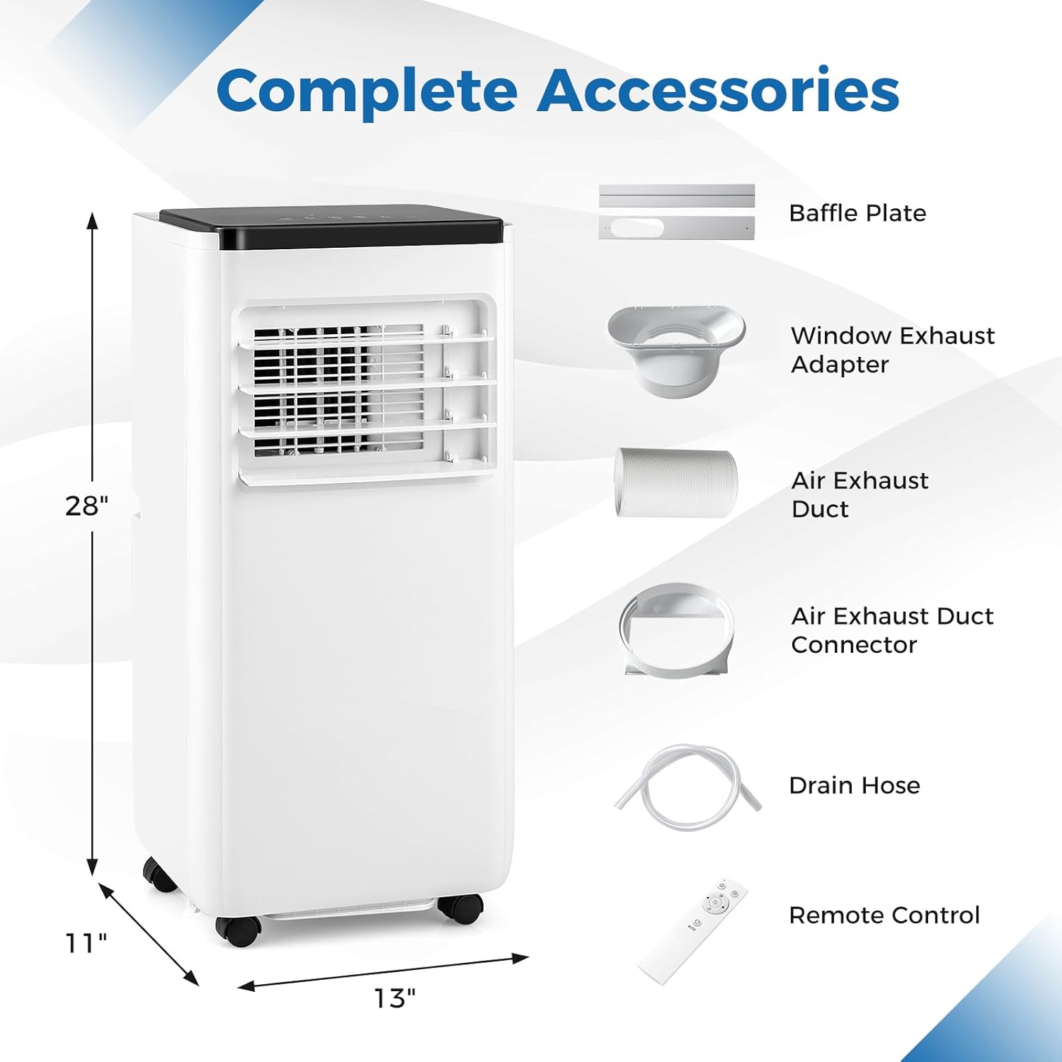 SIMOE Portable Air Conditioners 10000 BTU, 3-IN-1 Portable AC Unit with Dehumidifier & Fan Mode Cools Up to 350 Sq.Ft, Quiet Air Conditioner Portable with 24H Timer, Child Lock