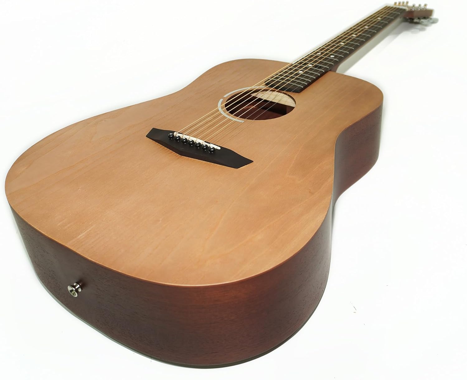 New Acoustic Guitar Seven 7 Strings, Classic Dreadnought Guitar, made in Ukraine by Trembita SunCity Light Natural Wood!