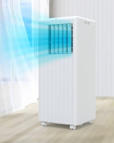 8,000 BTU Portable Air Conditioner, 3 in-1 Free Standing Cooling Portable AC Unit with Remote Control Cool/Dry/Fan Mode, Cools Up to 350 Sq.Ft with Sleep Mode, 2 Fan Speed for Home