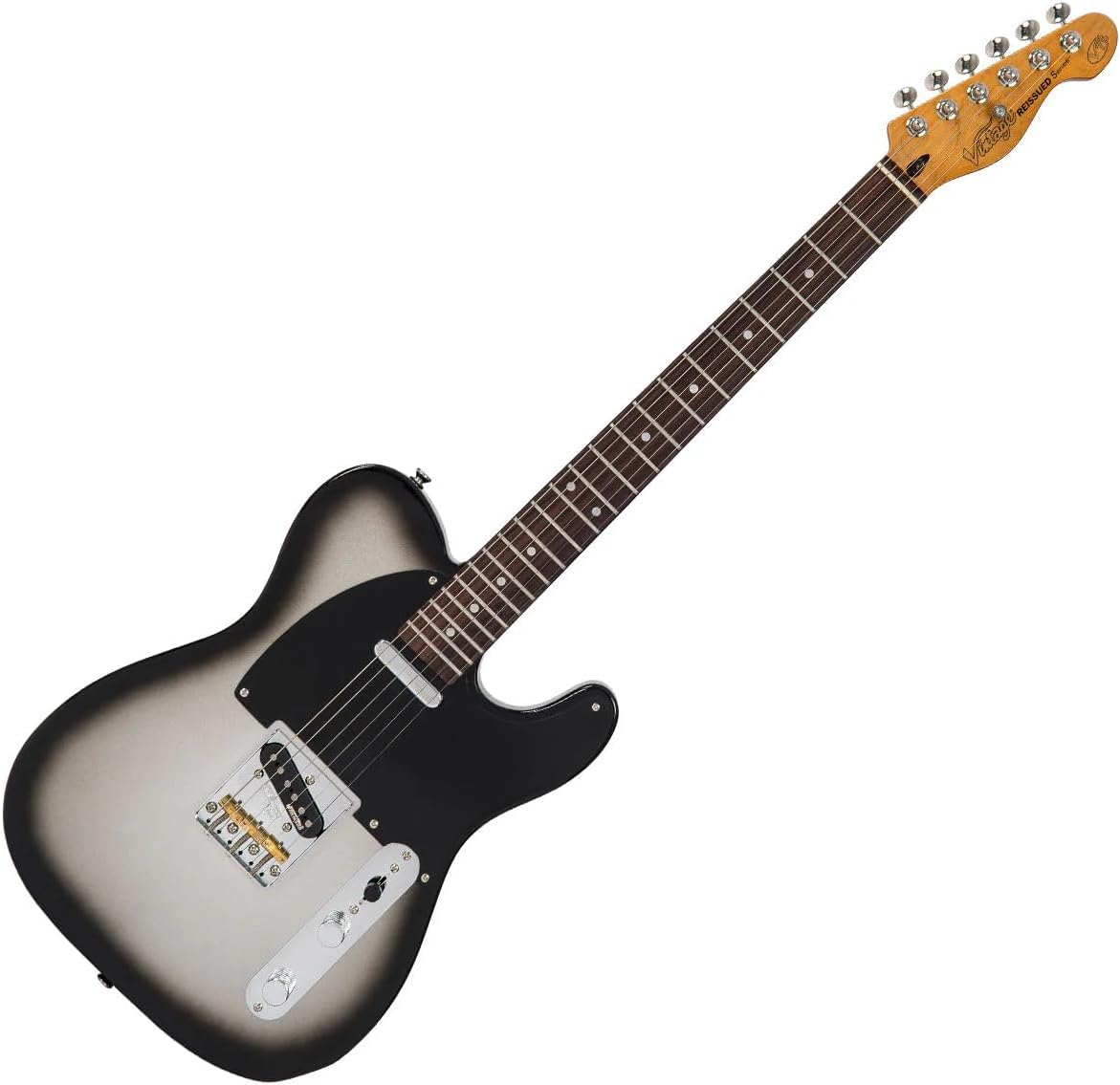 Vintage V75SVR Reissued Electric Guitar ~ Silverburst