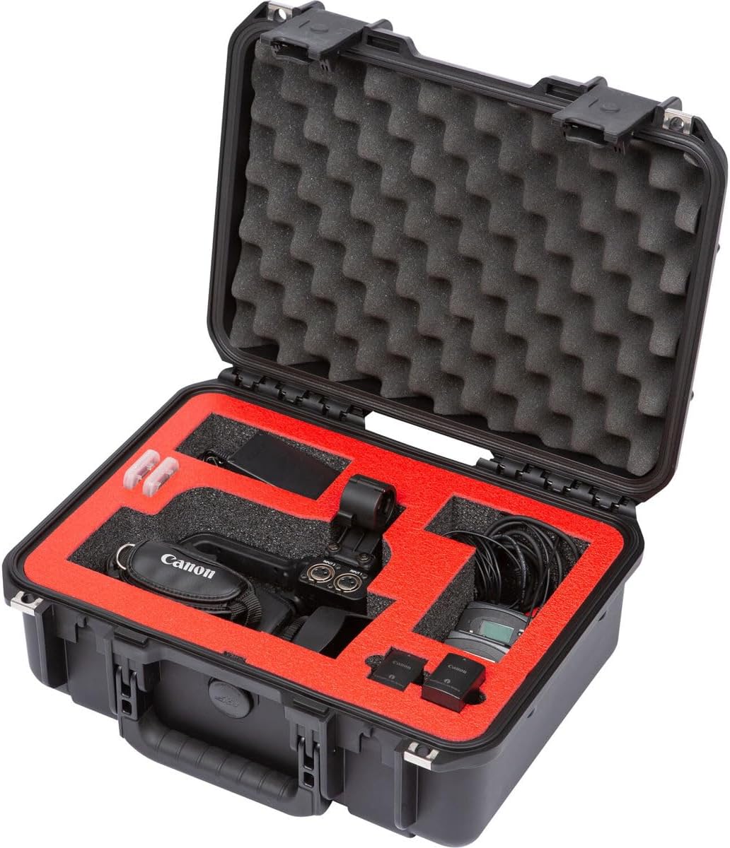 SKB iSeries 1510-6 Injection Molded Waterproof Case with Custom-Cut Foam for Canon XA11/15/40/45 & Accessories