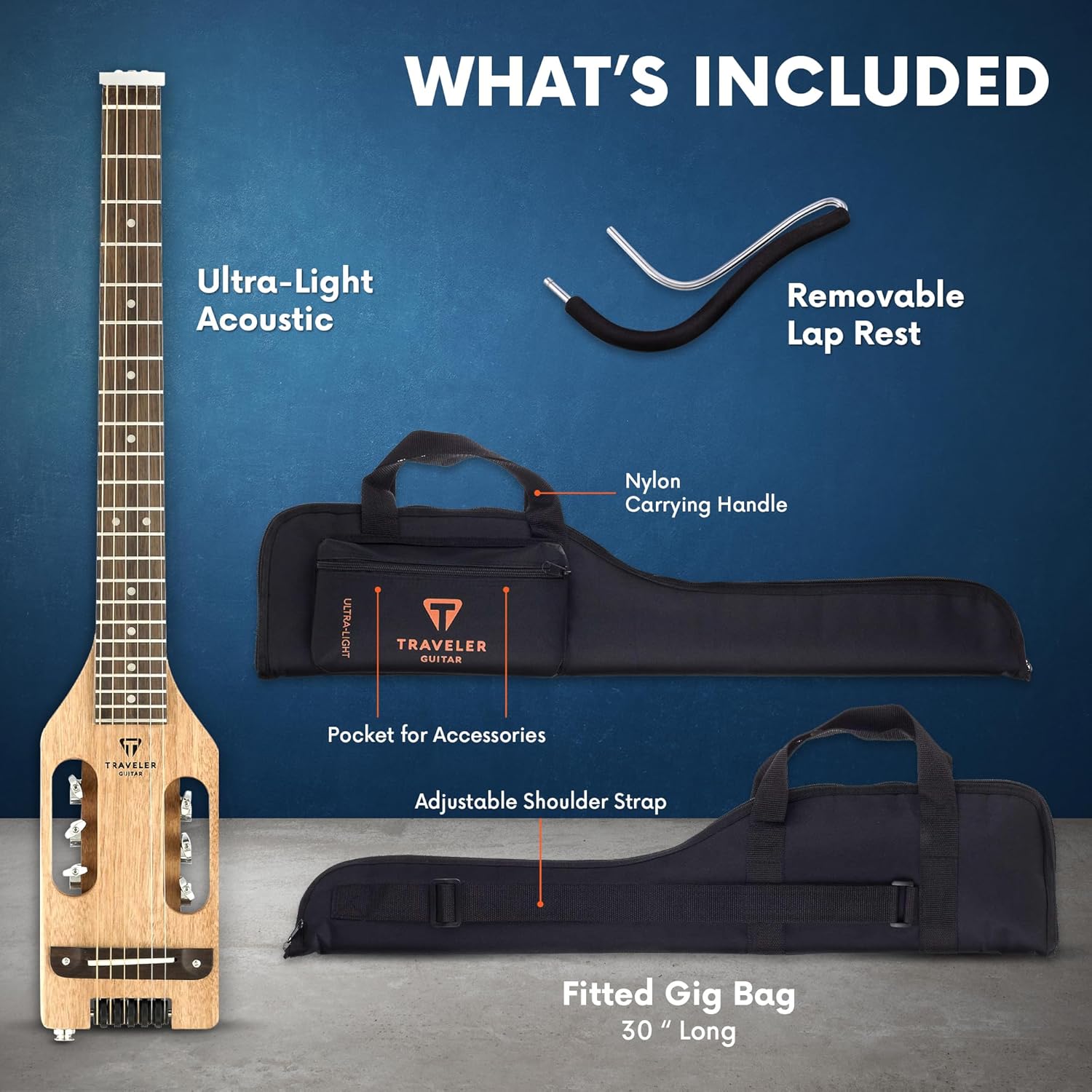 Traveler Guitar Ultra-Light Acoustic Acoustic-Electric Guitar, Mahogany
