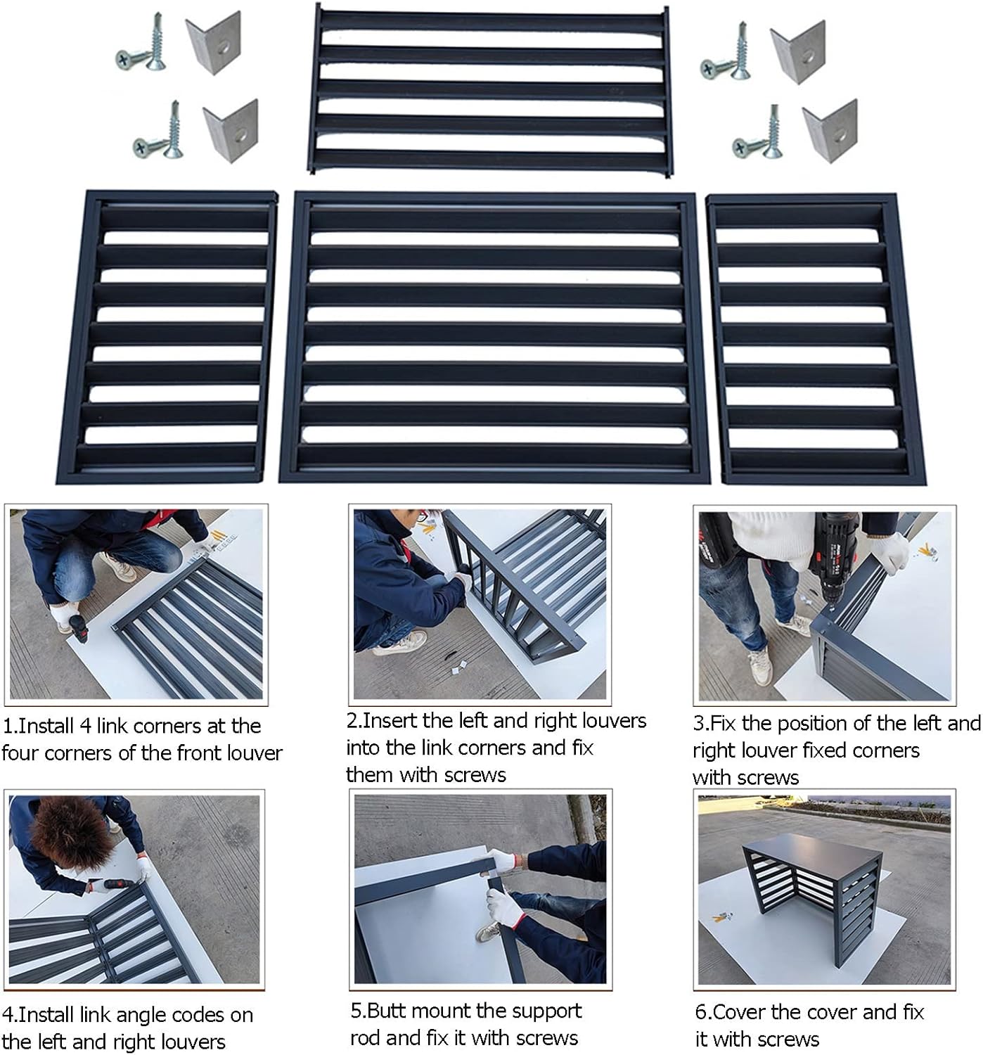 Aluminum Air Conditioner and Heat Pump Cover, Outdoor Plant Display Rack Storage Shelf, Mini Split Air Conditioner Cover for Outside Units, Outdoor Condenser Protective Cover Prevents Foliag