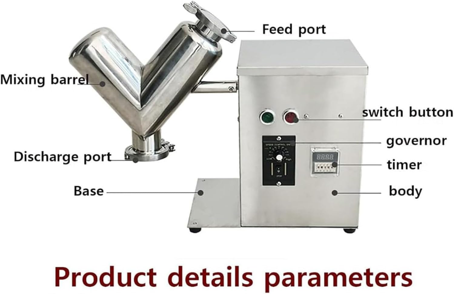 Dry Powder Mixing Machine Laboratory Mixer V Type Dry Powder Mixer Small efficient Mixers for Dry Powder Mixing Machine