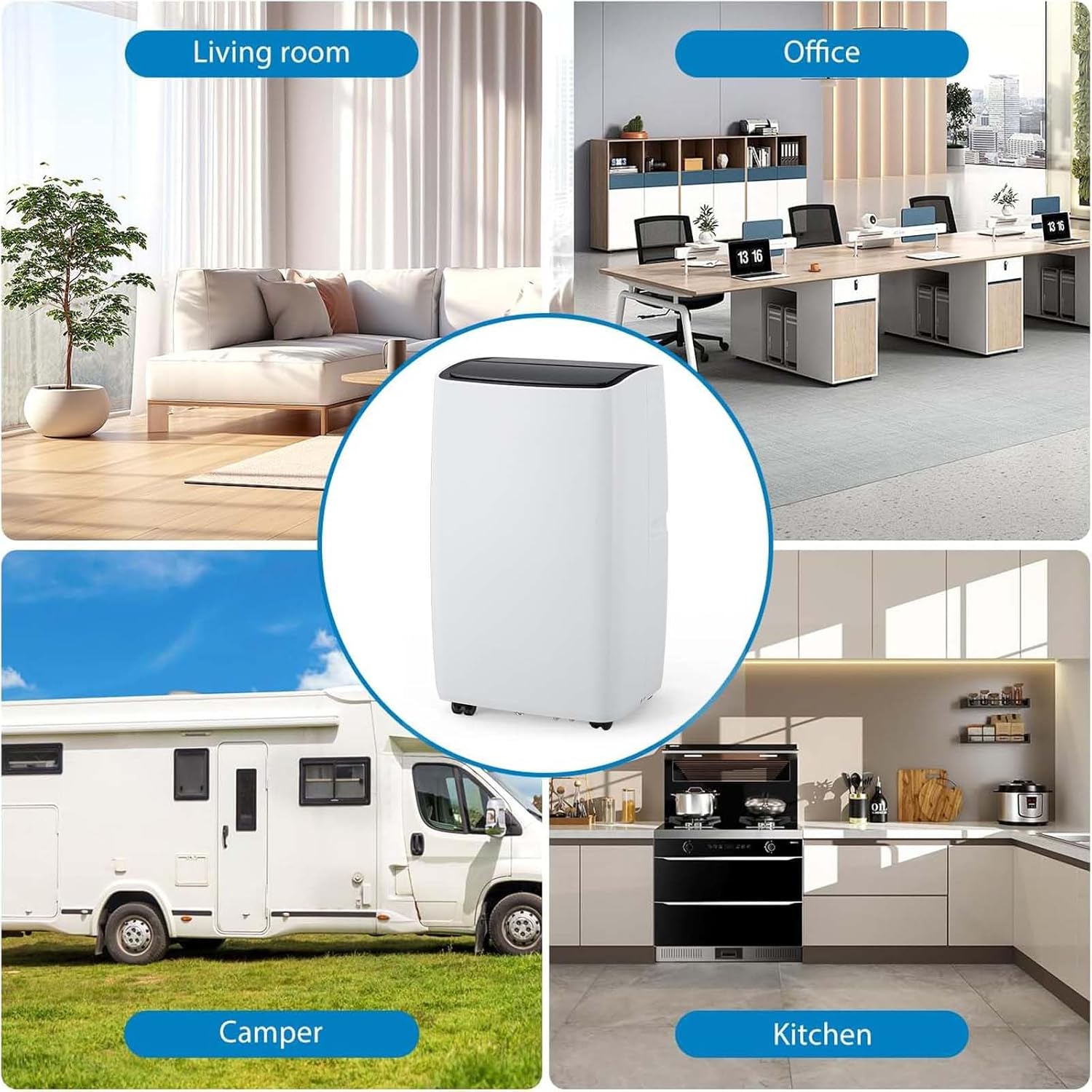 GarveeLife Portable Air Conditioner, 12000BTU Air Conditioner, 4 in 1 Cooling AC With Dehumidifier and Fan Modes, Cools Room Up to 700 Sq.Ft, Portable AC Unit With Remote Control