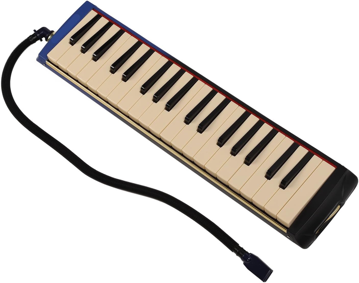 Generic 37 Key Melodica Air Piano Keyboard Instrument with Double Soft Tubes and 2pcs Mouthpiece, Comes with Carrying Bag