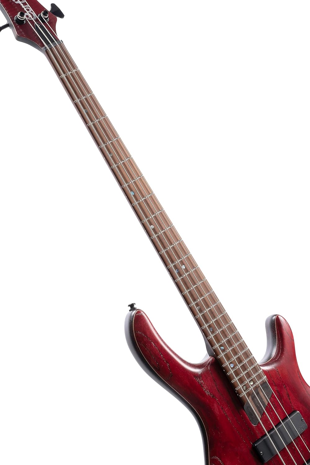 Cort Artisan Series B4 Element Bass Guitar, Open Pore Burgundy Red