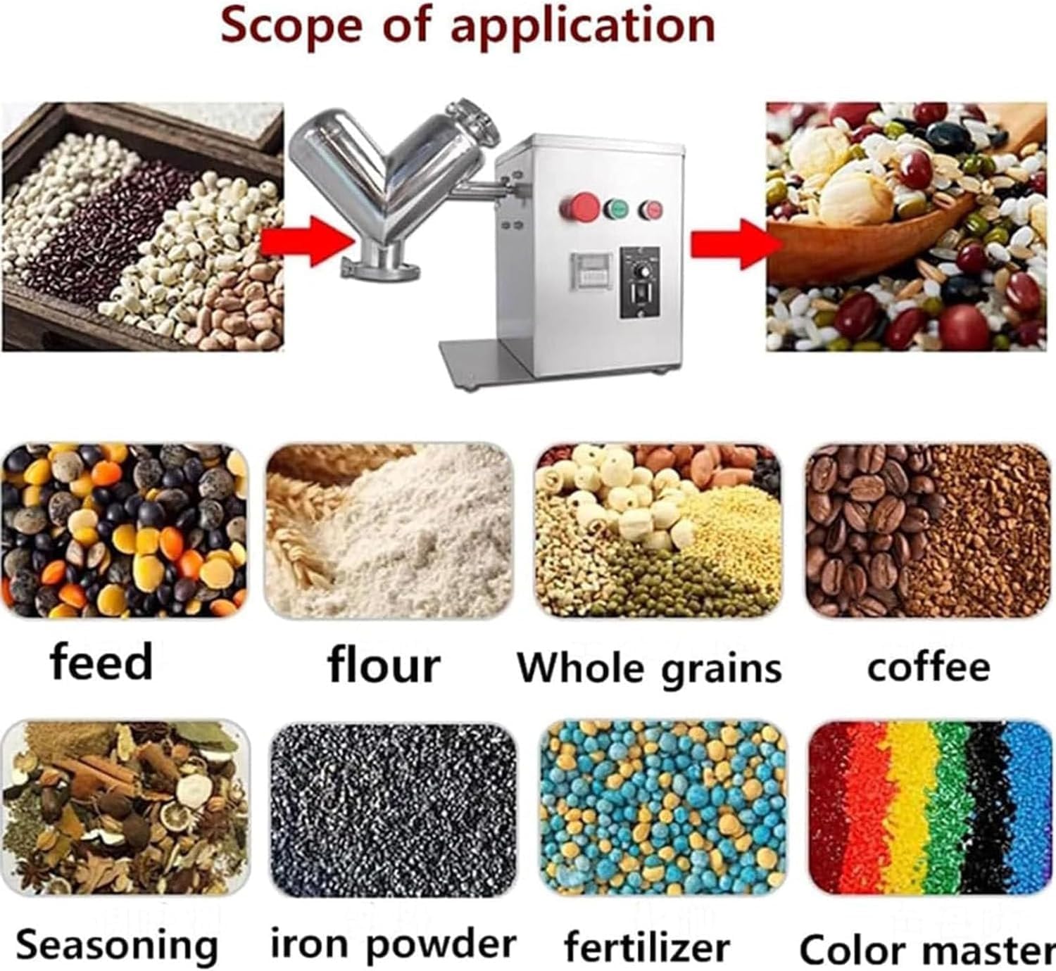 Small Mixer V-Type Experimental Mixer,2L Lab Shear V Type Dry Powder Mixer, Mixing Machine for Powder, 304 Stainless Steel Blender