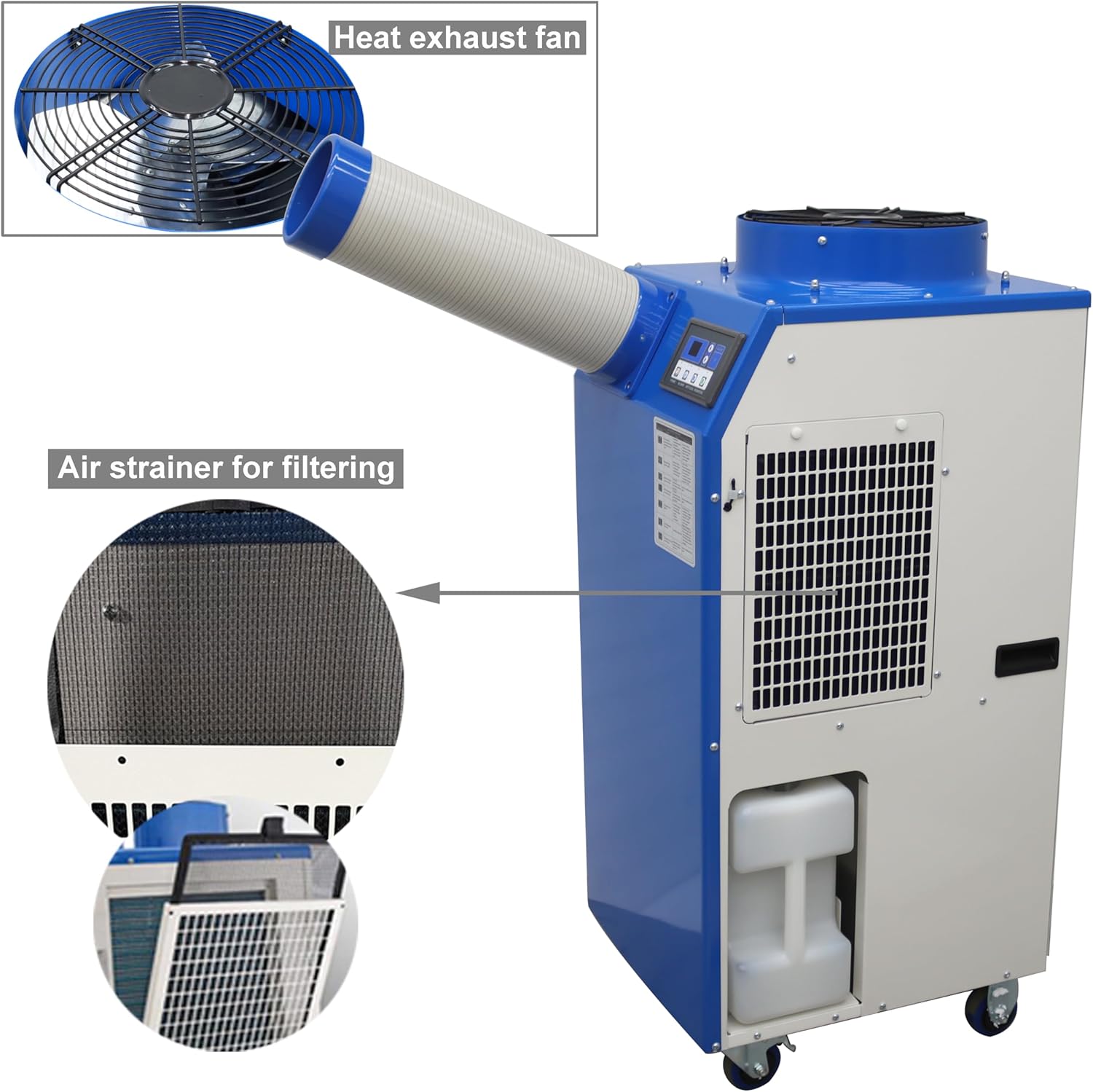 TECHTONGDA Spot Air Conditioner Mobile Cooler Outdoor Indoor Aircon Single Column 480m³/h