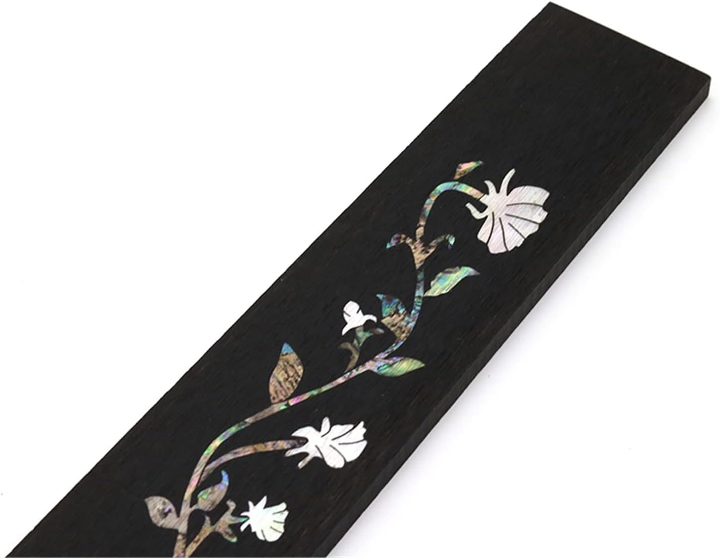 ZUZU Ebony Flower Vine Pattern Color Shell Mosaic Fingerboard Acoustic Guitar Fingerboard Guitar Making Wood Material Unfinished Guitar Neck