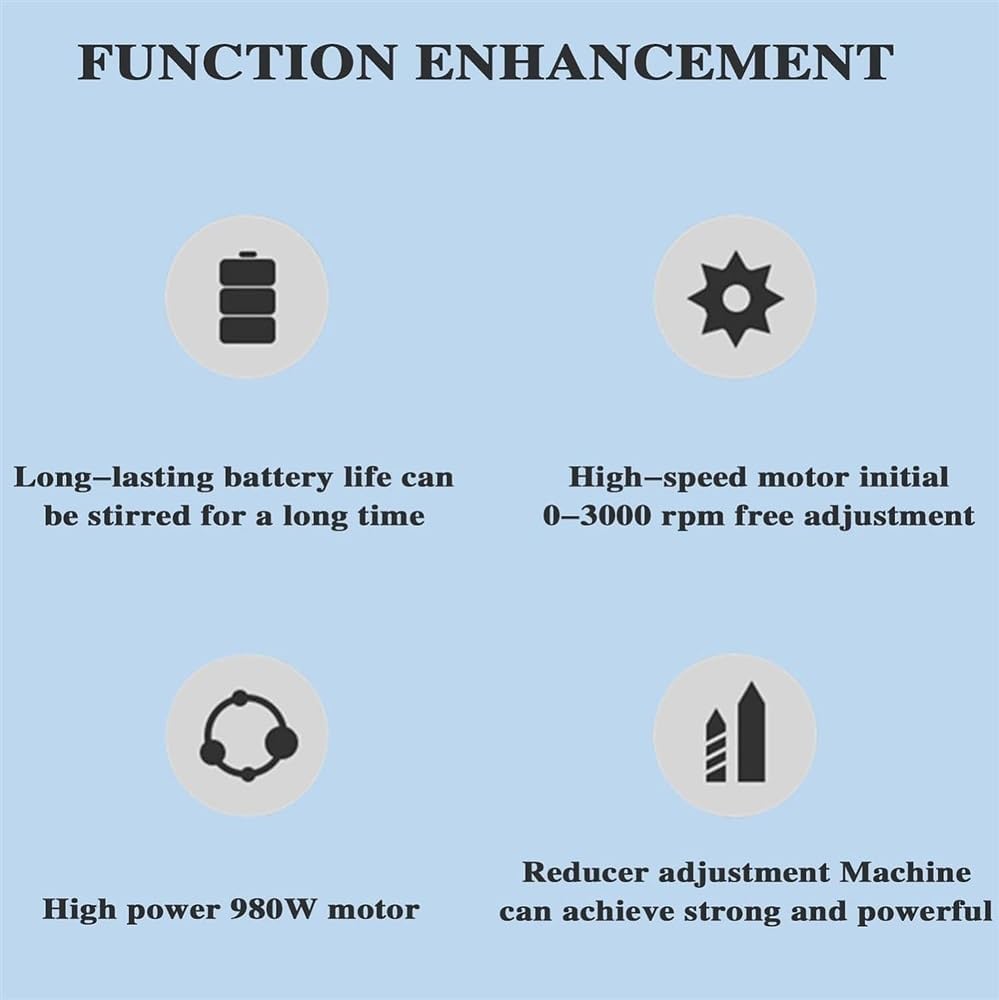 Agitator,Commercial 1 Ton Paint Stirring Machine,980W Electric Tank Mixer Machine with Support Hanger,Paint Mixing Equipment,for Dissolver Agitator,