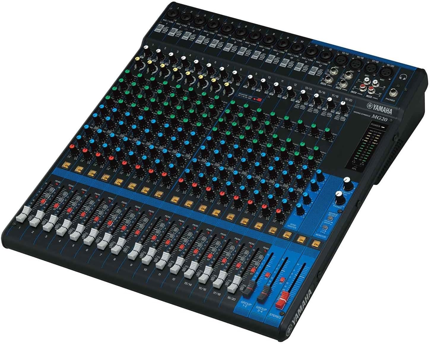 Yamaha MG20 20-Input 6-Bus Mixer,Black