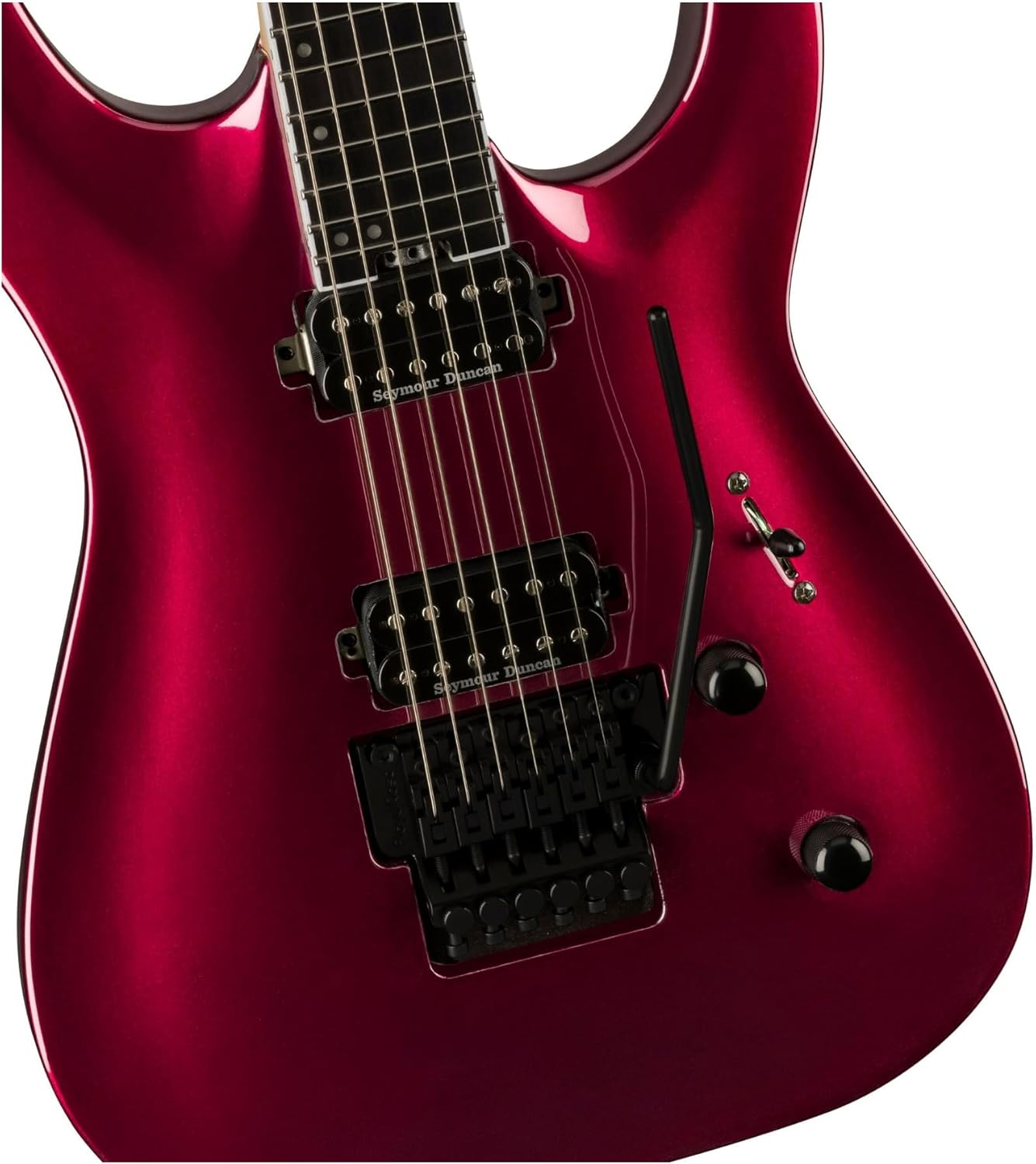 Jackson Pro Plus Dinky DKA 6-String Electric Guitar (Oxblood) Bundle with Jackson Heavy Duty Hardshell Case (2 items)