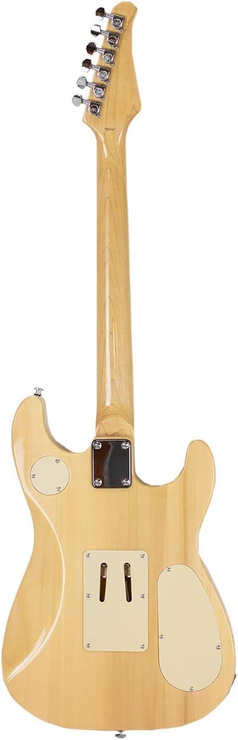 Sawtooth 6 String Solid-Body Electric Guitar, Left-Handed Natural Flame (ST-ES-LH-HYBRID-FL-NFM)