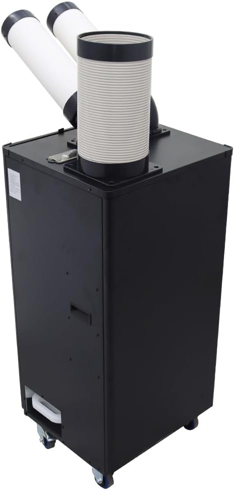 220V Industrial Portable Conditioner Air Flow 780m³/h with Wheels 8L Tank Double Outlet Commercial Spot Cooler Adjustable Outlet Ideal for Insititute Workshops Outdoor Events 2100W