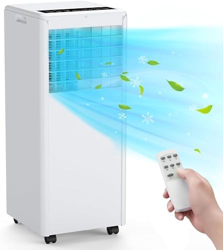 Acekool 8000 BTUs Portable Air Conditioner, Air Conditioners 3-in-1 Cooling, Fan & Dehumidifier for Up to 350 Sq.Ft, Remote Control, 24H Timer, Smart Sleep Mode, Floor AC Units, LED Display